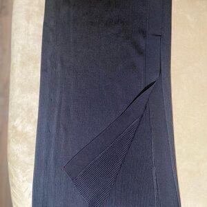 Good American Black Ribbed Knit Skirt